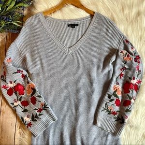 AE | floral embroidered knit sweater cottagecore